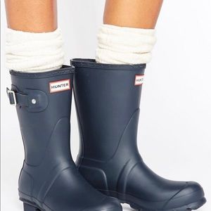 Hunter Original Short Navy Adjustable Boots